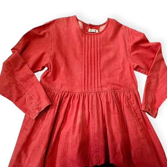 "I.S." ISSEY SPORT Red Midi Dress, Size M,  Rare from Vintage 80S - Picture 8 of 16